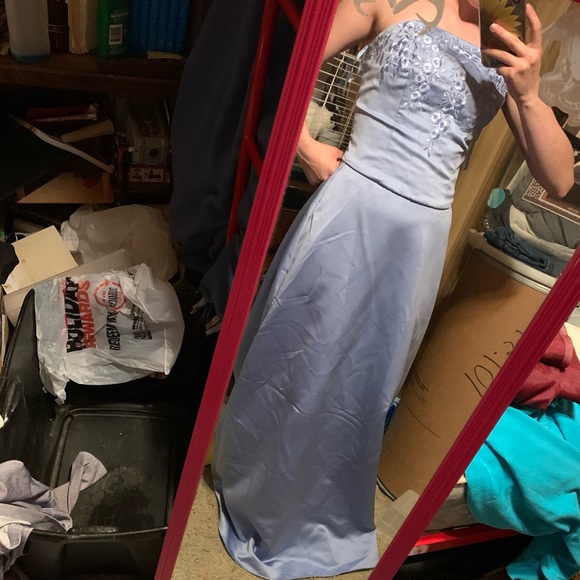 Beautiful blue two piece prom dress - Picture 2 of 5